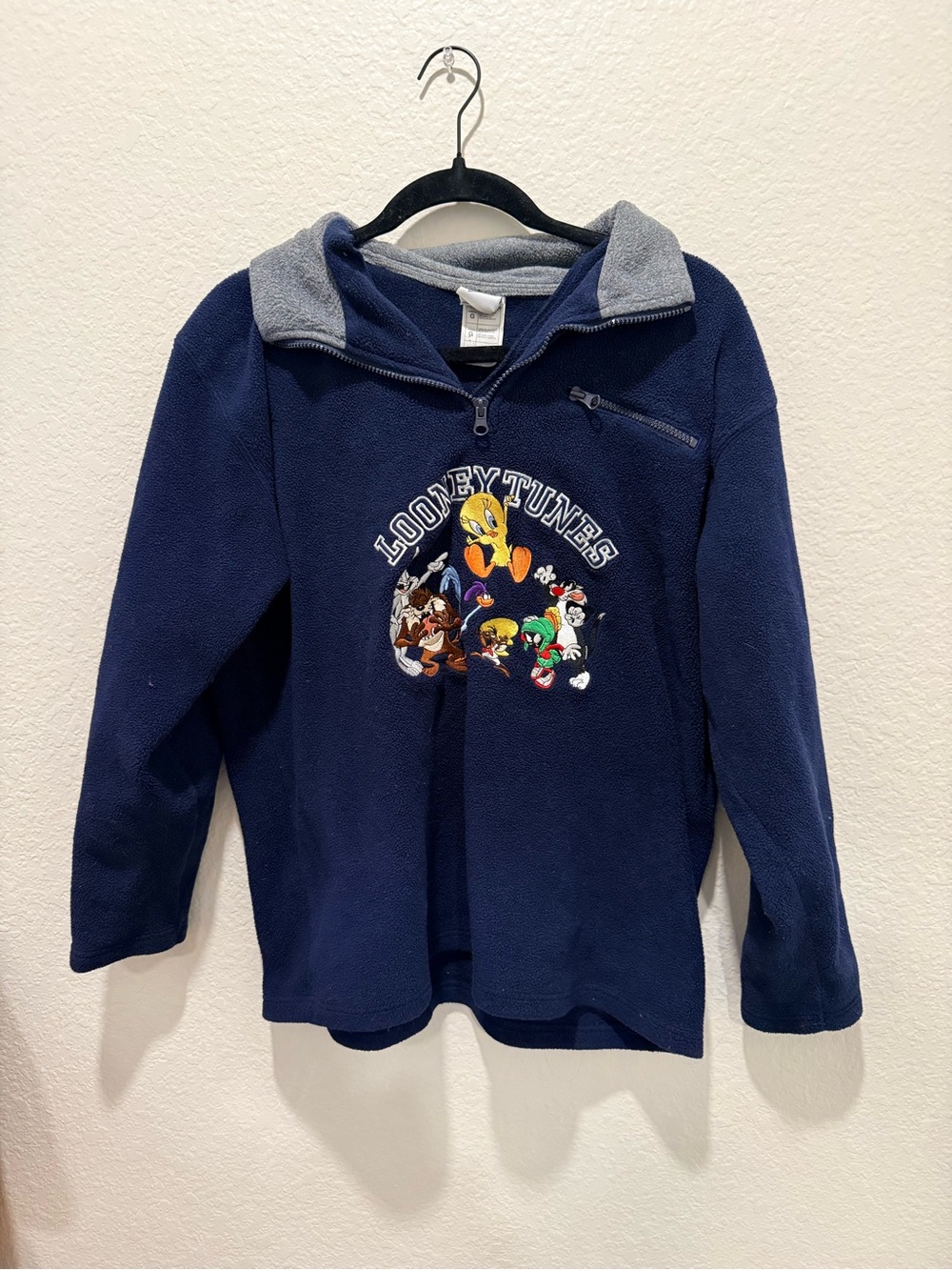 Looney Tunes Navy Fleece Pullover